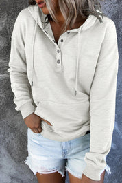 Amari | Warme Fleece Trui met Capuchon en Knopen