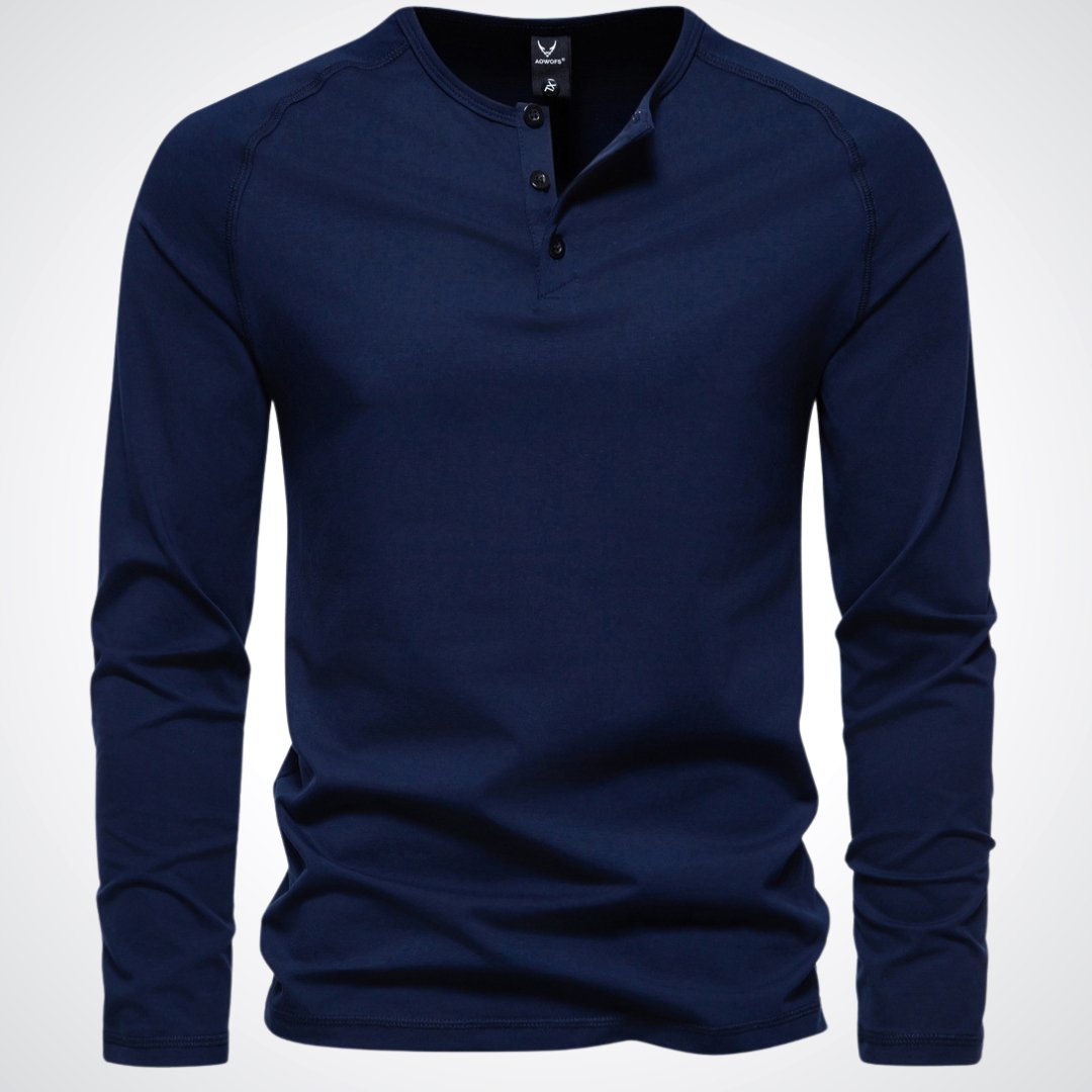 Stephen | Stijlvol Heren Henley Shirt voor Ontspannen Comfort