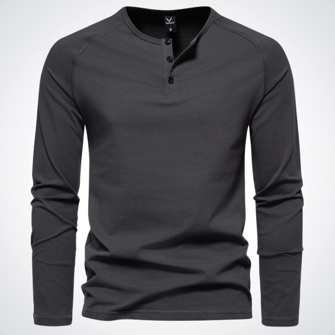 Stephen | Stijlvol Heren Henley Shirt voor Ontspannen Comfort