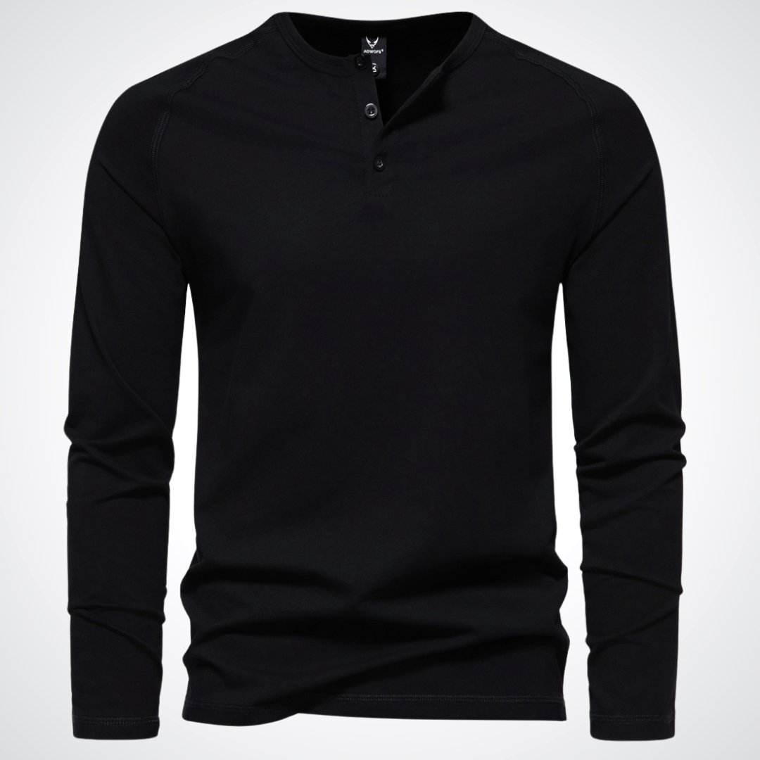 Stephen | Stijlvol Heren Henley Shirt voor Ontspannen Comfort