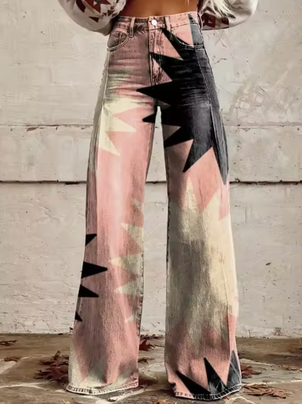 Marja | Stijlvolle Hoge Taille Broek met Unieke Prints