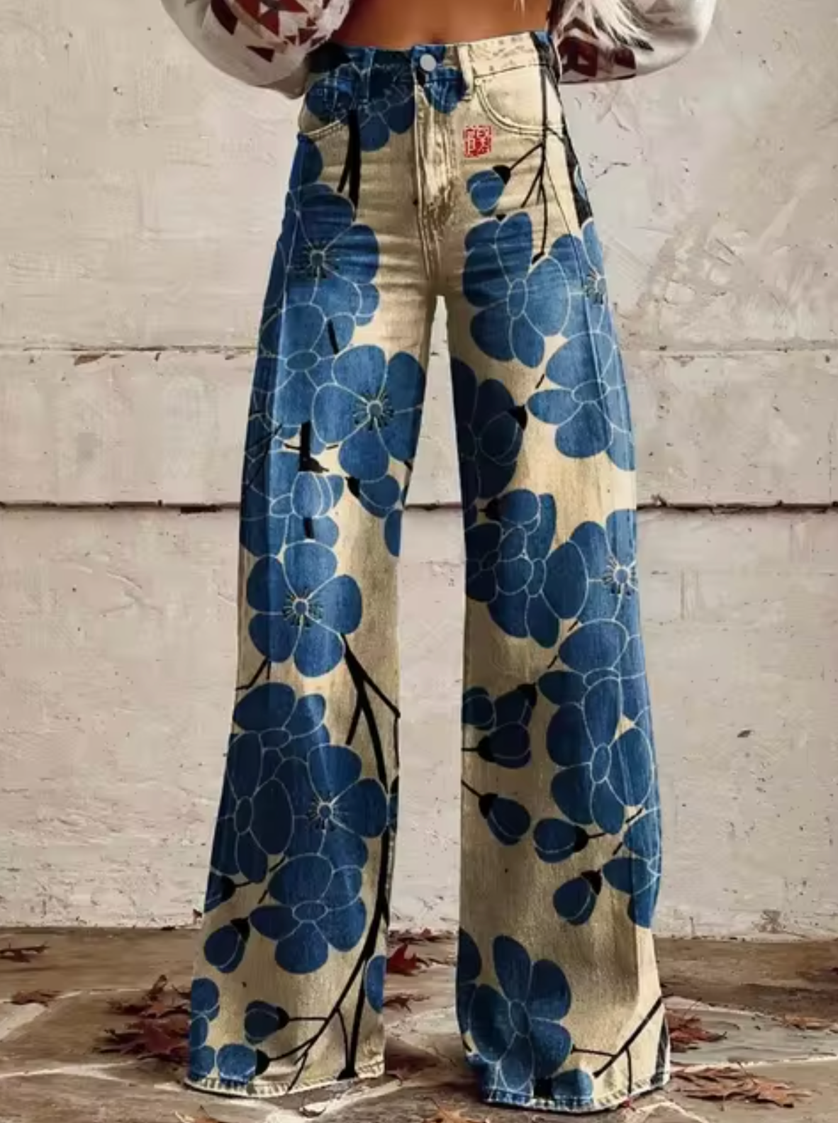 Marja | Stijlvolle Hoge Taille Broek met Unieke Prints