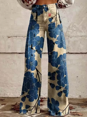 Marja | Stijlvolle Hoge Taille Broek met Unieke Prints