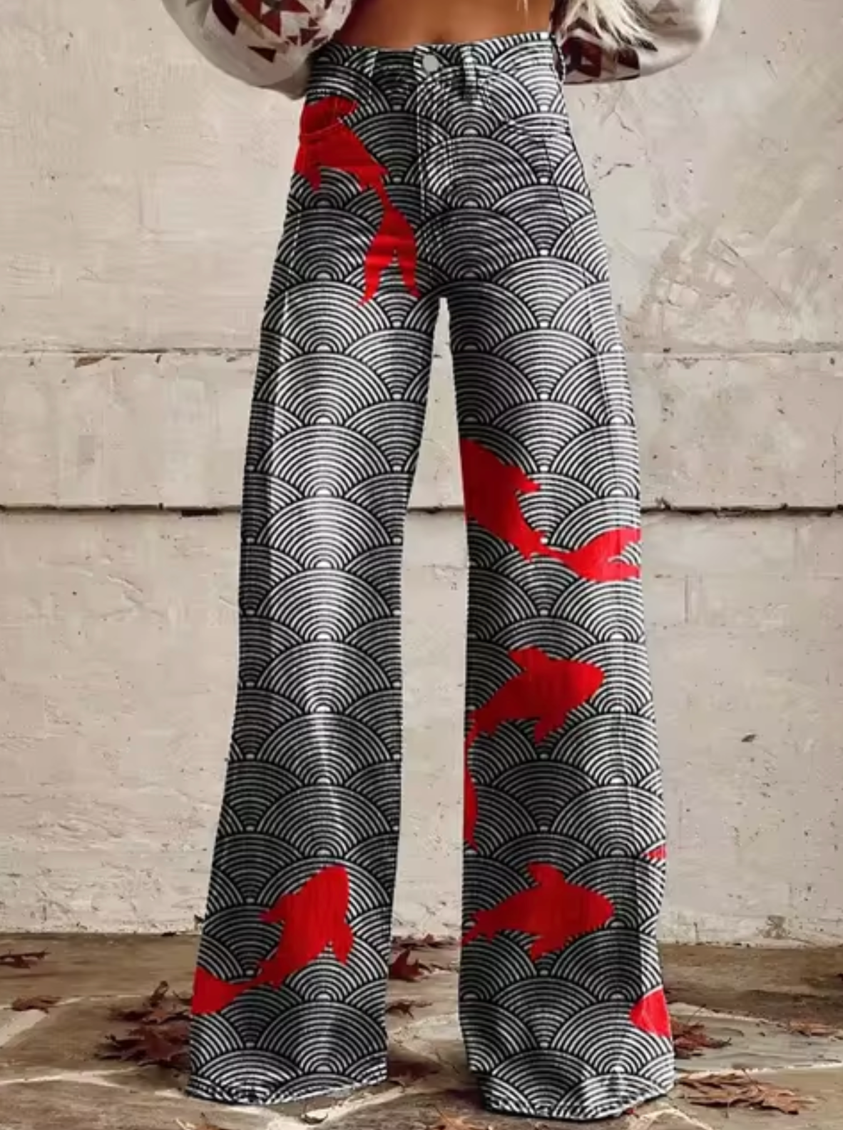 Marja | Stijlvolle Hoge Taille Broek met Unieke Prints
