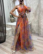 Fina | Elegante Feestelijke Asymmetrische Jurk