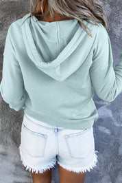 Amari | Warme Fleece Trui met Capuchon en Knopen