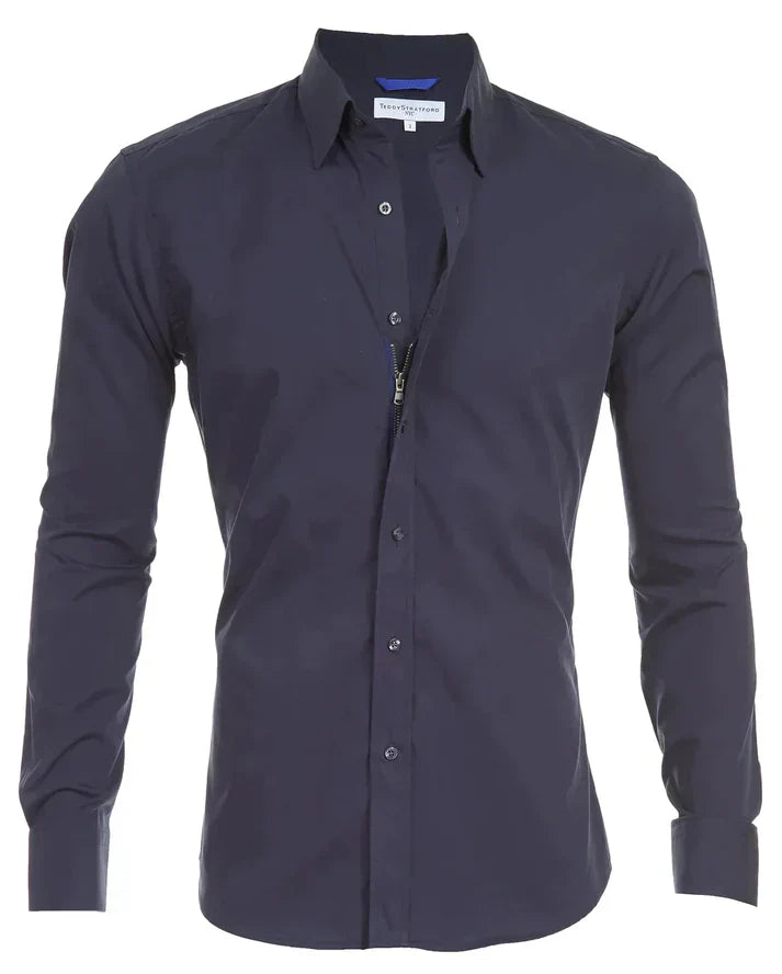 Jeroen | Slim-fit Overhemd met Stretch en Knoopsluiting