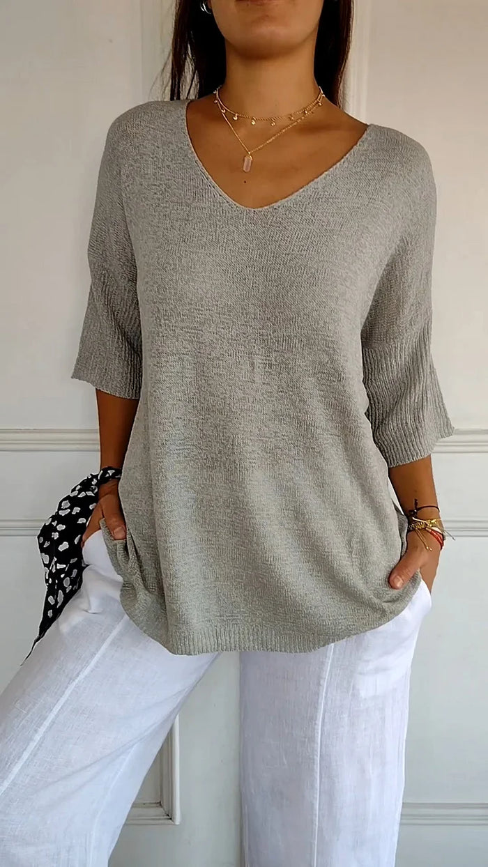 Florine | Comfortabele V Hals Trui