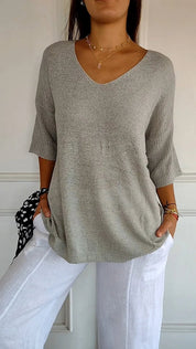 Florine | Comfortabele V Hals Trui