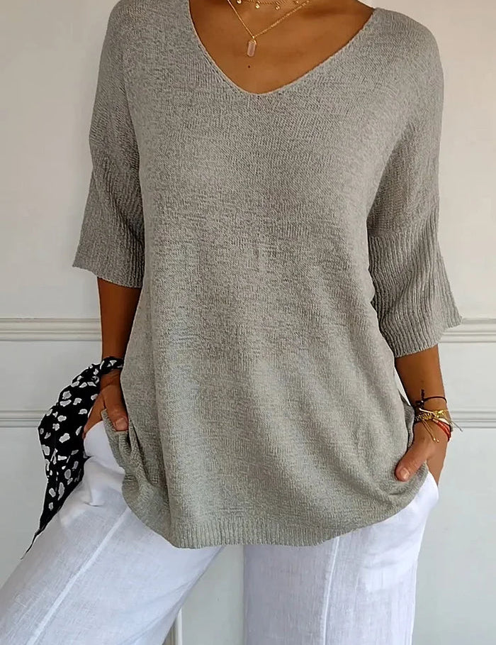 Florine | Comfortabele V Hals Trui