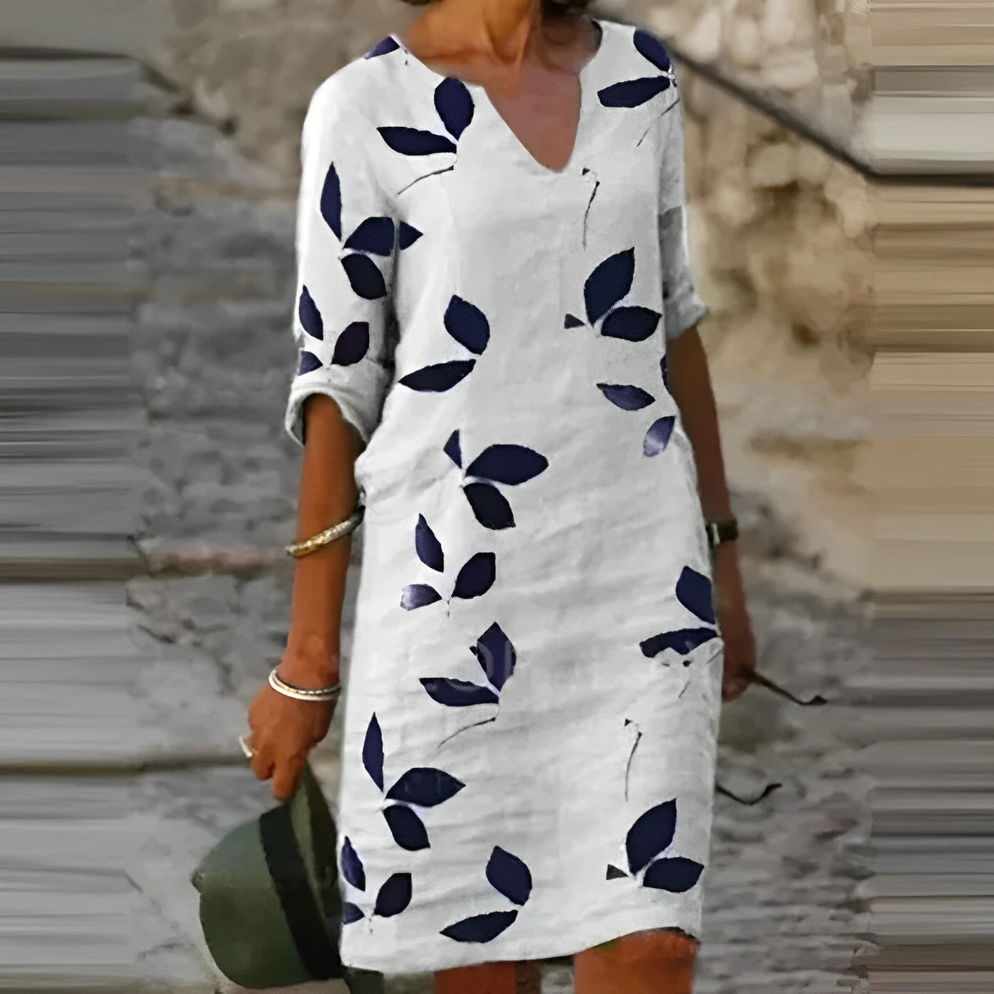 ELIZA | Bladerenprint Zomerjurk
