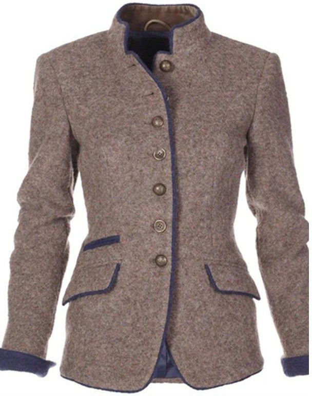 Denica | Stijlvolle Effen Blazer met Lange Mouwen