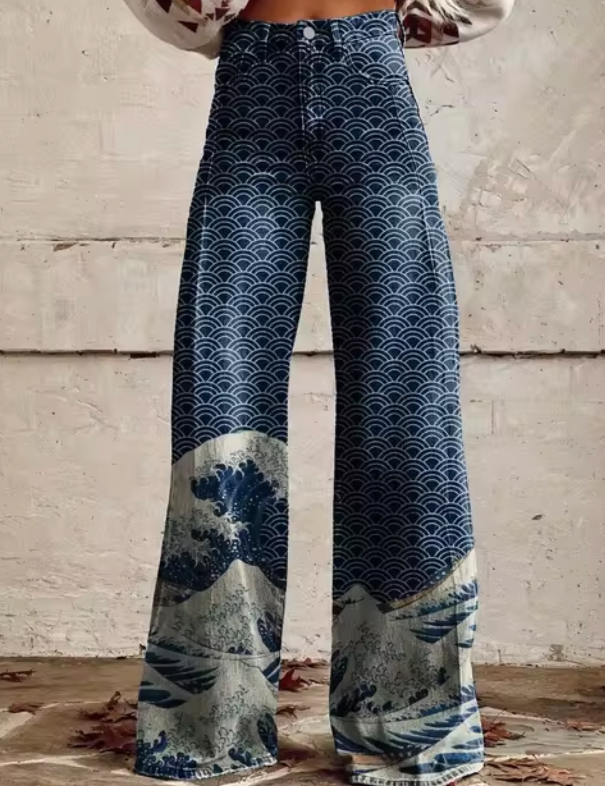 Marja | Stijlvolle Hoge Taille Broek met Unieke Prints