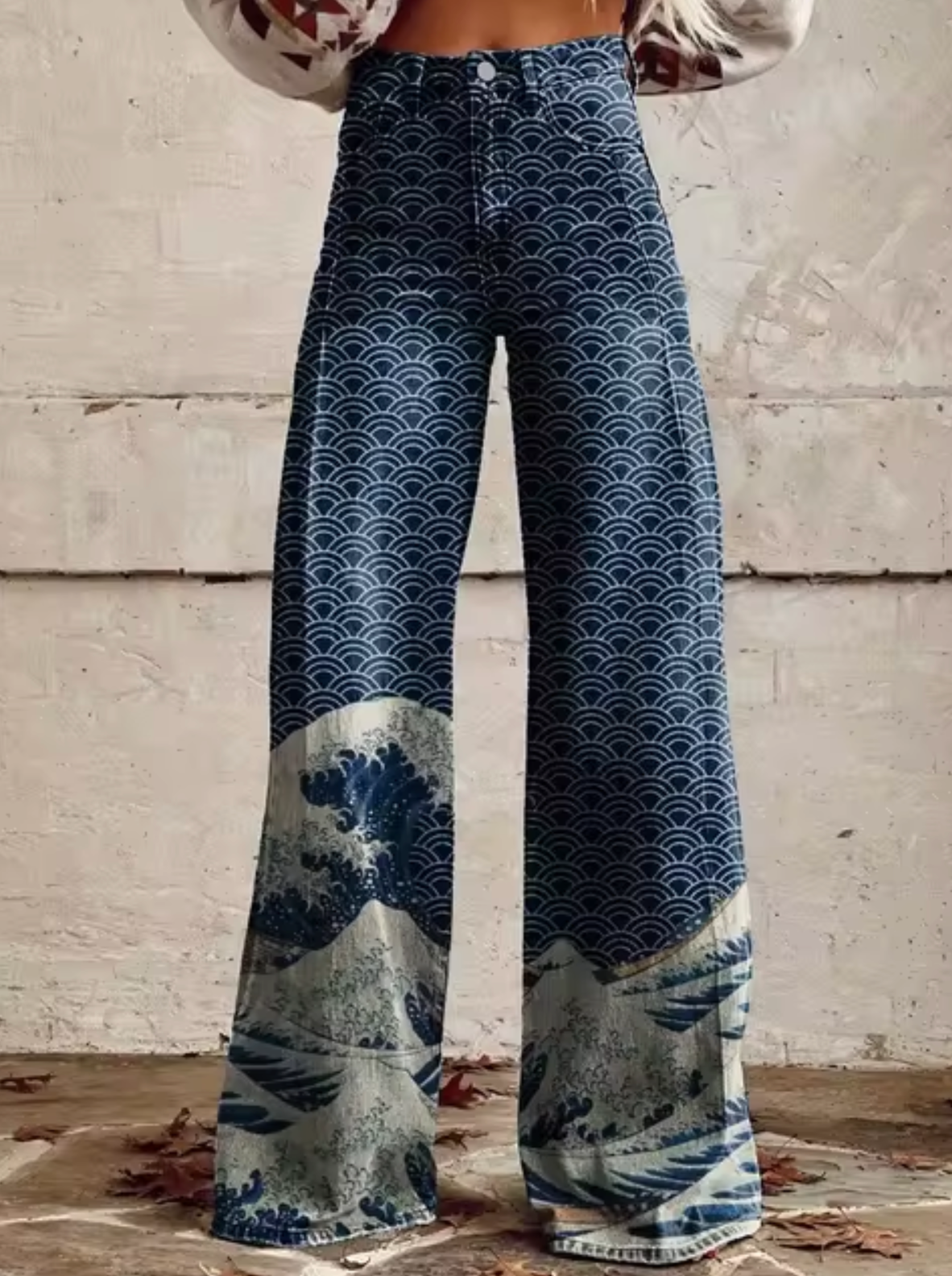 Marja | Stijlvolle Hoge Taille Broek met Unieke Prints
