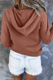 Amari | Warme Fleece Trui met Capuchon en Knopen