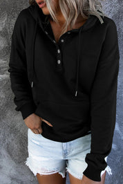 Amari | Warme Fleece Trui met Capuchon en Knopen