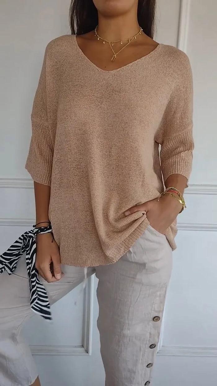 Florine | Comfortabele V Hals Trui