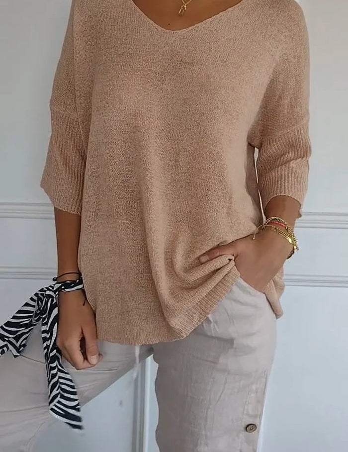 Florine | Comfortabele V Hals Trui