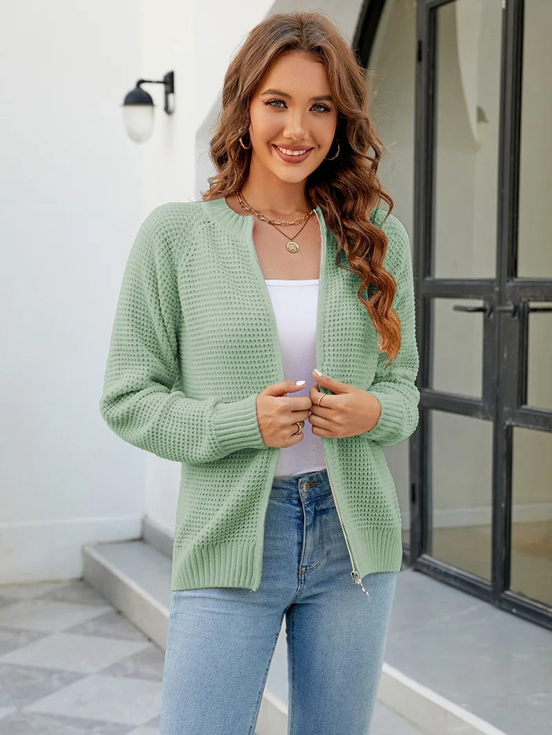 Britany | Comfortabel Gebreid Vest met Rits