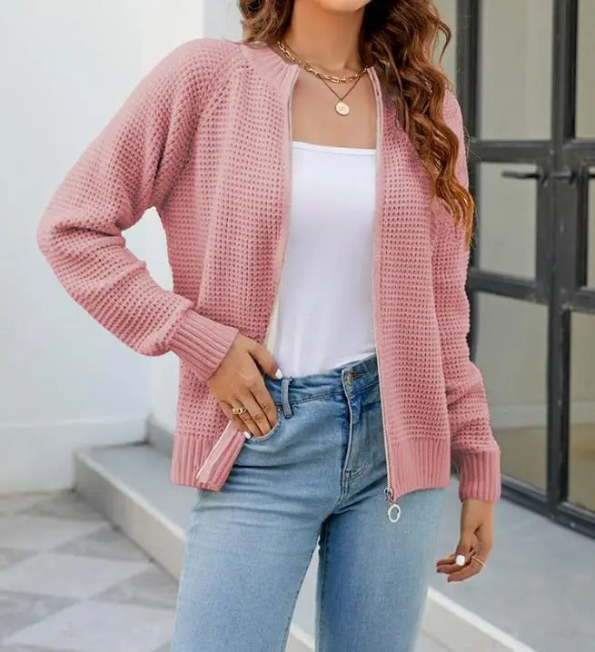 Britany | Comfortabel Gebreid Vest met Rits