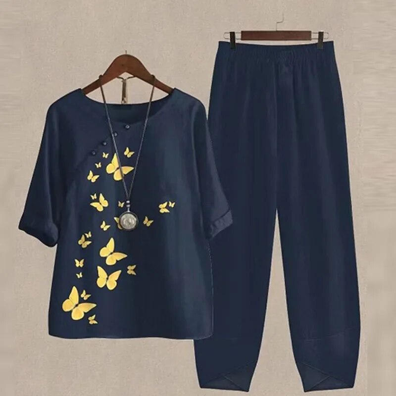 Alice | Moderne Bedrukte Outfit - Ontspannen Pasvorm voor Elke Dag