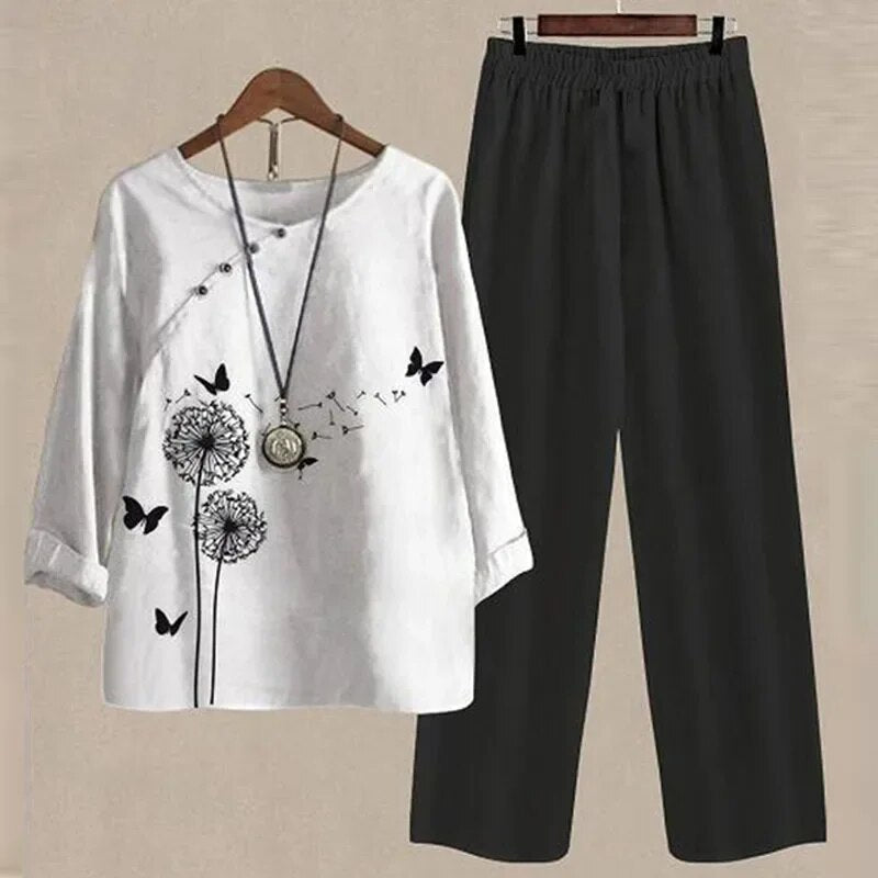 Alice | Moderne Bedrukte Outfit - Ontspannen Pasvorm voor Elke Dag