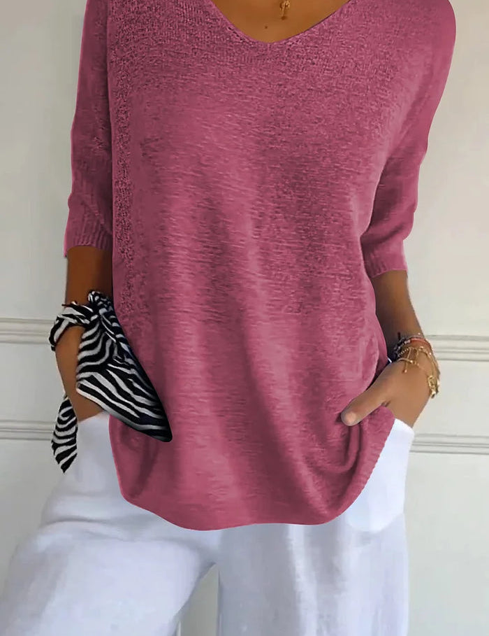 Florine | Comfortabele V Hals Trui