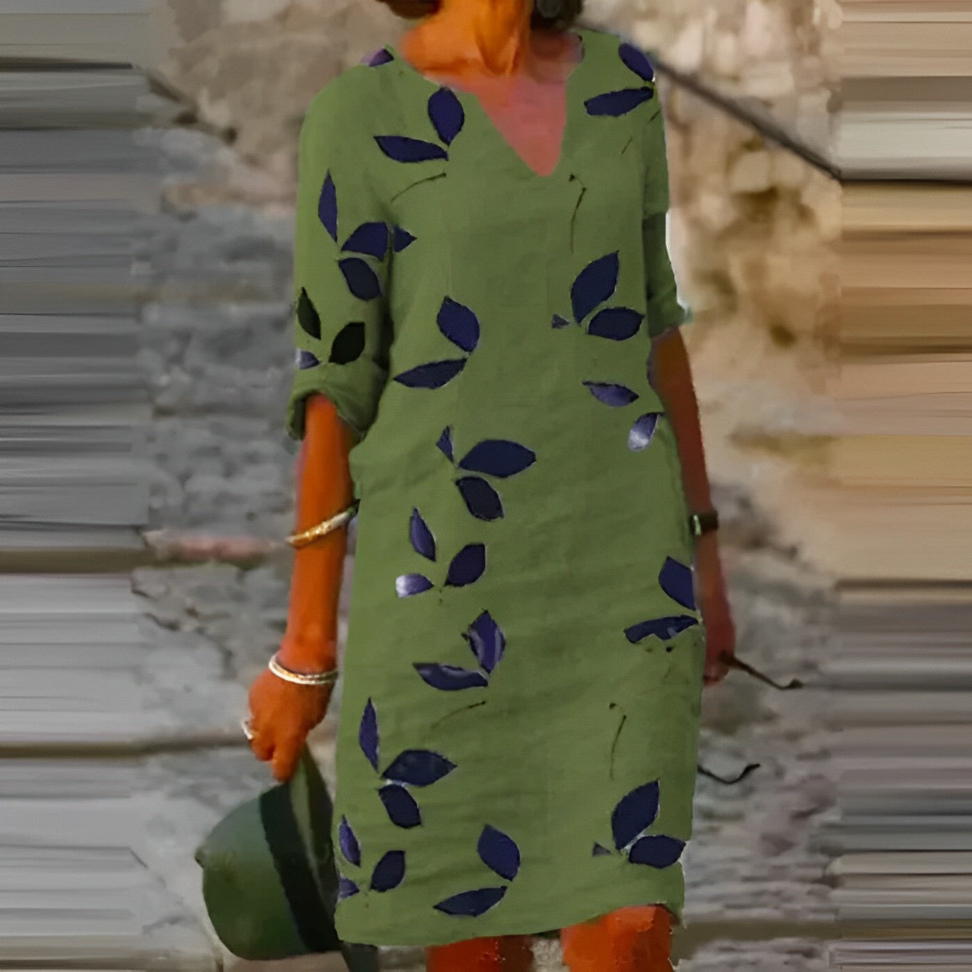 ELIZA | Bladerenprint Zomerjurk