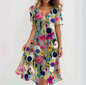 EVA | Elegante Maxi V-hals Jurk