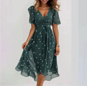 EVA | Elegante Maxi V-hals Jurk