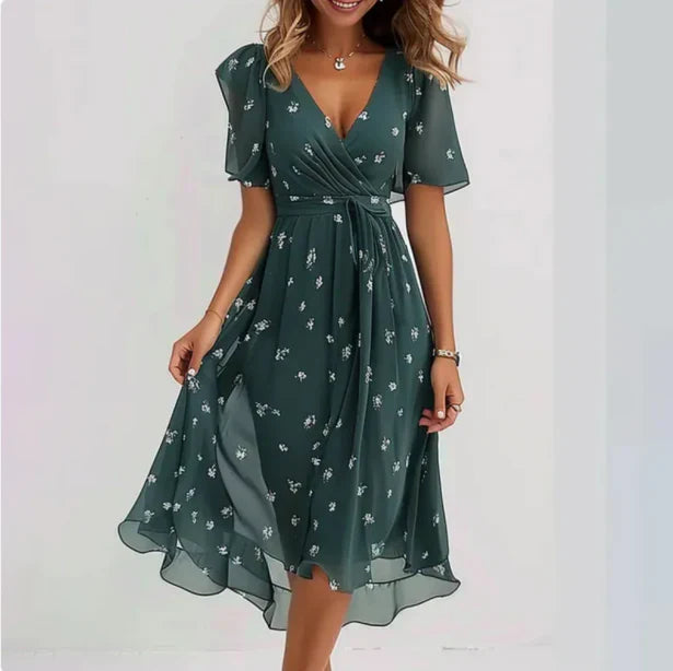 EVA | Elegante Maxi V-hals Jurk
