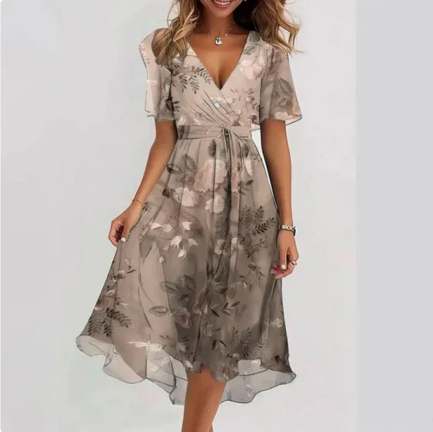 EVA | Elegante Maxi V-hals Jurk