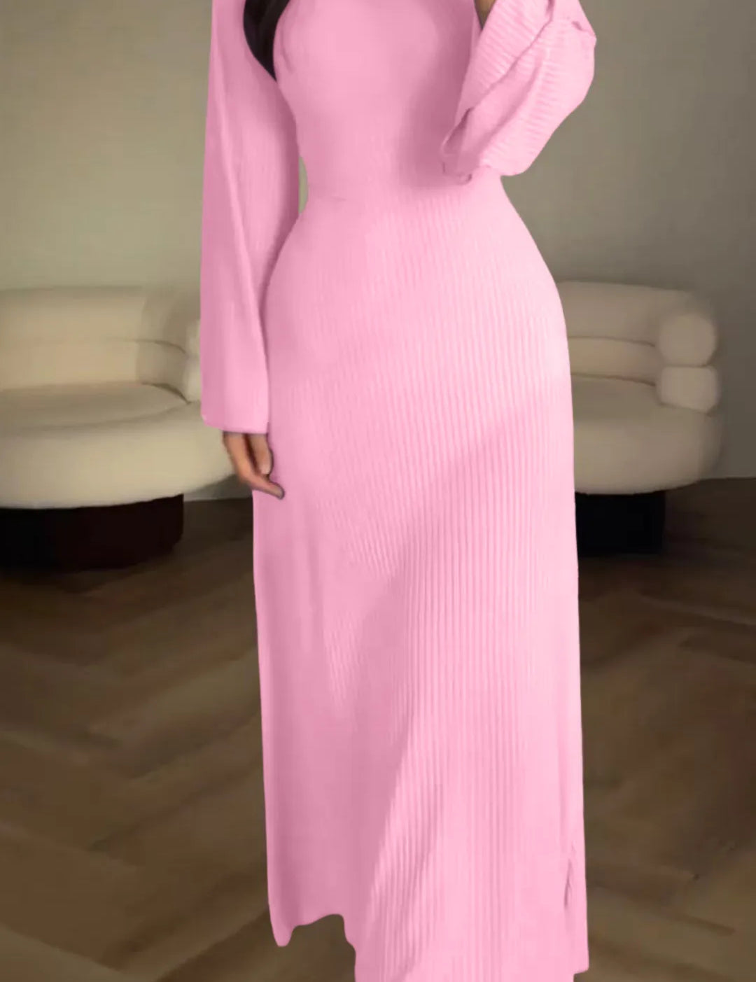 Marit | Stijlvolle Paarse Maxi-Jurk met Comfortabele Pasvorm