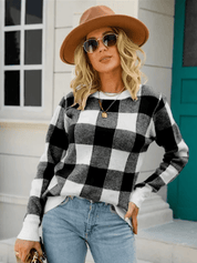 Zesa | Comfortabele Geruite Longsleeve voor dames
