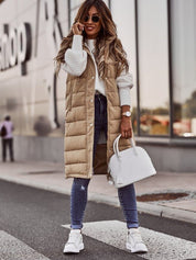 Selene | Comfortabel lange Gewatteerde Damesbodywarmer