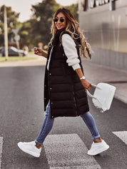 Selene | Comfortabel lange Gewatteerde Damesbodywarmer