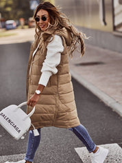 Selene | Comfortabel lange Gewatteerde Damesbodywarmer