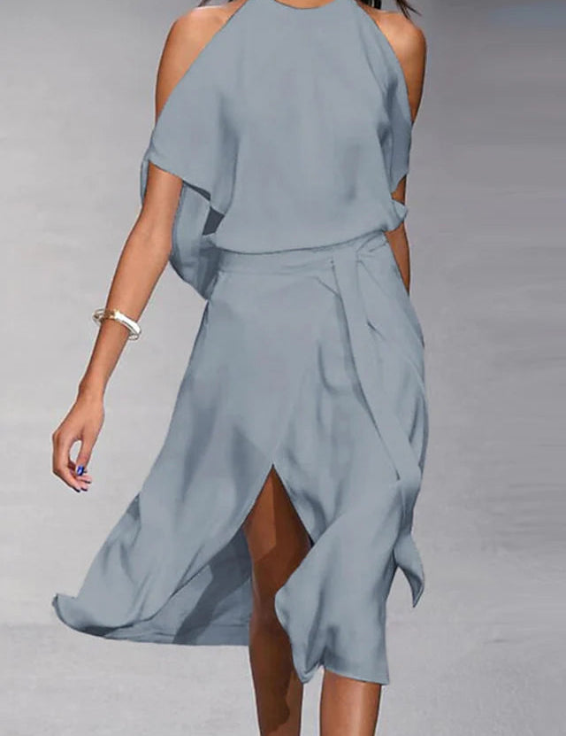 Ruby | Casual Off-Shoulder Midi Jurk