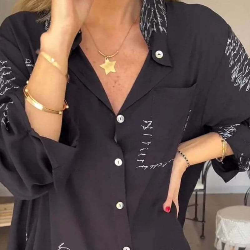 Maryam | Elegante Lange Blouse met Knopen
