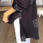 Maryam | Elegante Lange Blouse met Knopen