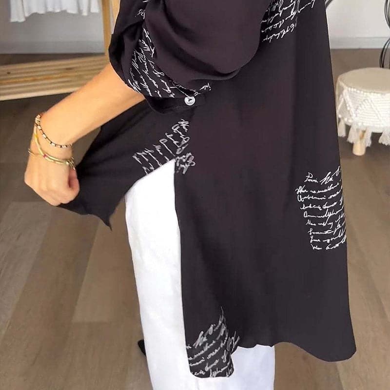 Maryam | Elegante Lange Blouse met Knopen