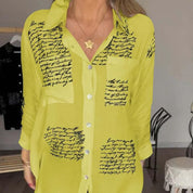 Maryam | Elegante Lange Blouse met Knopen