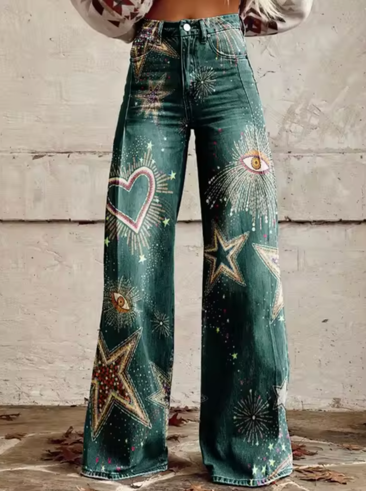 Marja | Stijlvolle Hoge Taille Broek met Unieke Prints